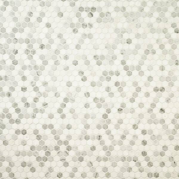 Binaco Dolomite Tibi 11.73 x 11.73 Polished Marble Mosaic Floor And Wall Tile, 10PK, Msi, Mfr#: ZOR-MD-0572